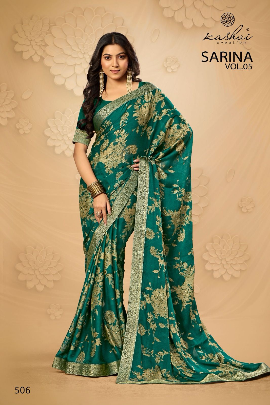 Sarina Vol 6 By Kashvi Pc Moss Printed Wholesale Saree Suppliers In Mumbai